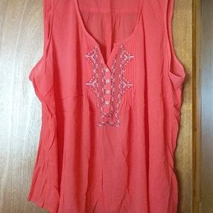 Beautiful Coral St. John's Bay Cami - Size 3X